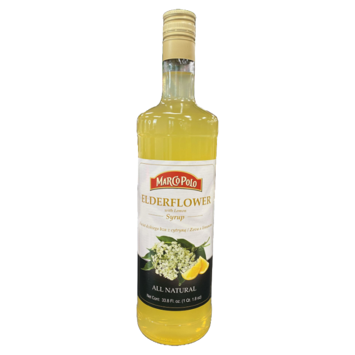 Marco Polo Elderflower Syrup 1lt - Image 1