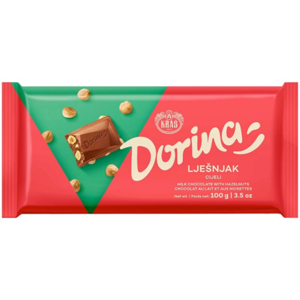 Kras Dorina Ljesnjak Whole Hazelnut Chocolate 100gr