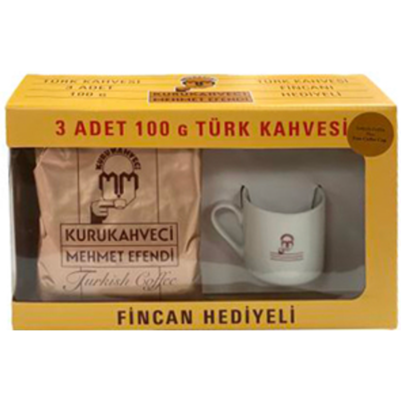 Mehmet Efendi Turkish Coffee with Cup 3*100gr