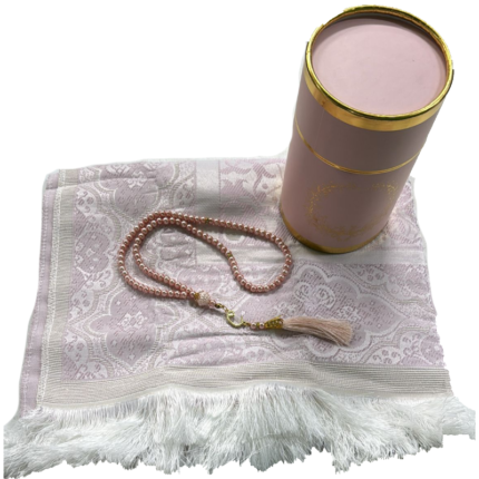 Prayer Rug and Prayer Beads, Sajjadah and Misbaha Set #2