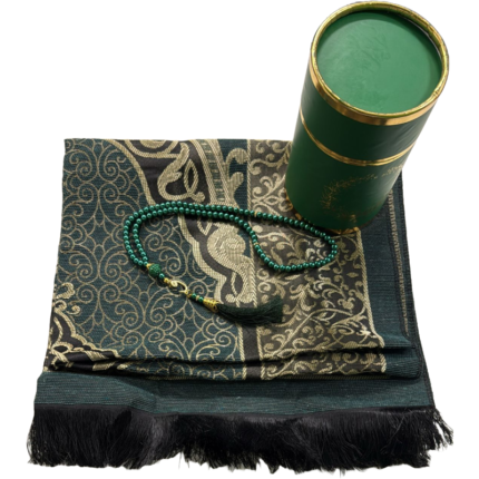 Prayer Rug and Prayer Beads, Sajjadah and Misbaha Set #3