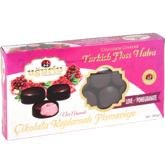 Ugurlu Pismaniye Chocolate Covered with Pomegranate 200gr