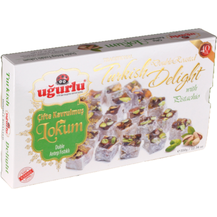 Ugurlu Turkish Delight Double Roested with Pistachio 350gr